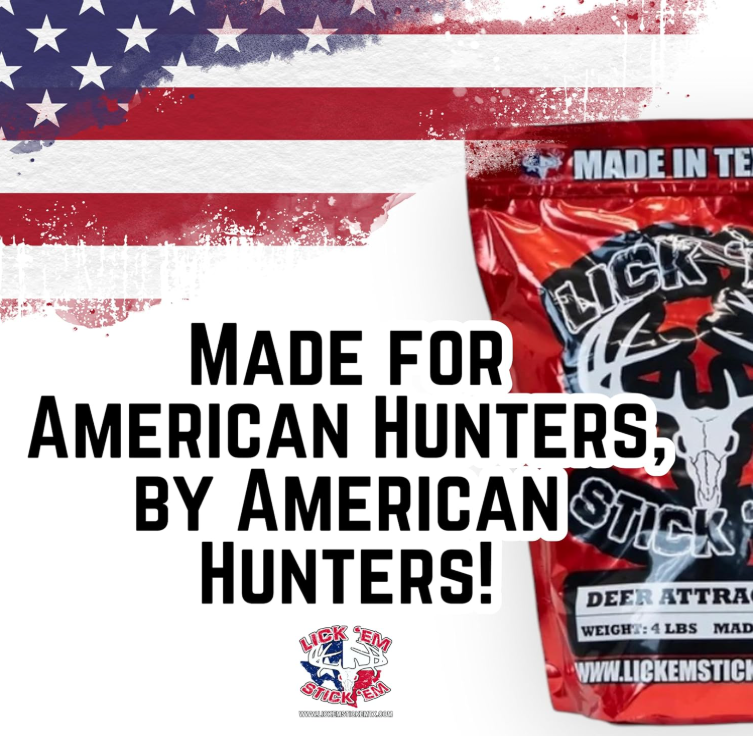 Lick'Em Stick'Em Deer Attractant | Natural Long-Lasting Powder for Year-Round Hunting and Wildlife Tracking | Nutrient-Rich Deer Lure | 4lb Bag