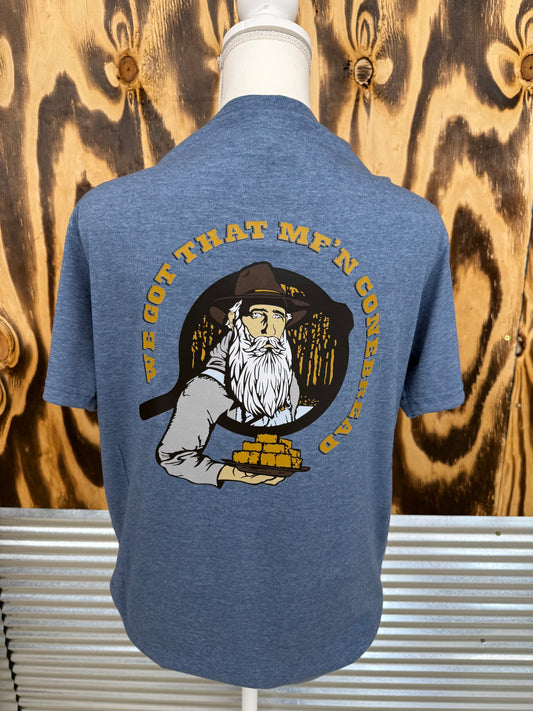 MF'N Cornbread Shirt Heather Indigo