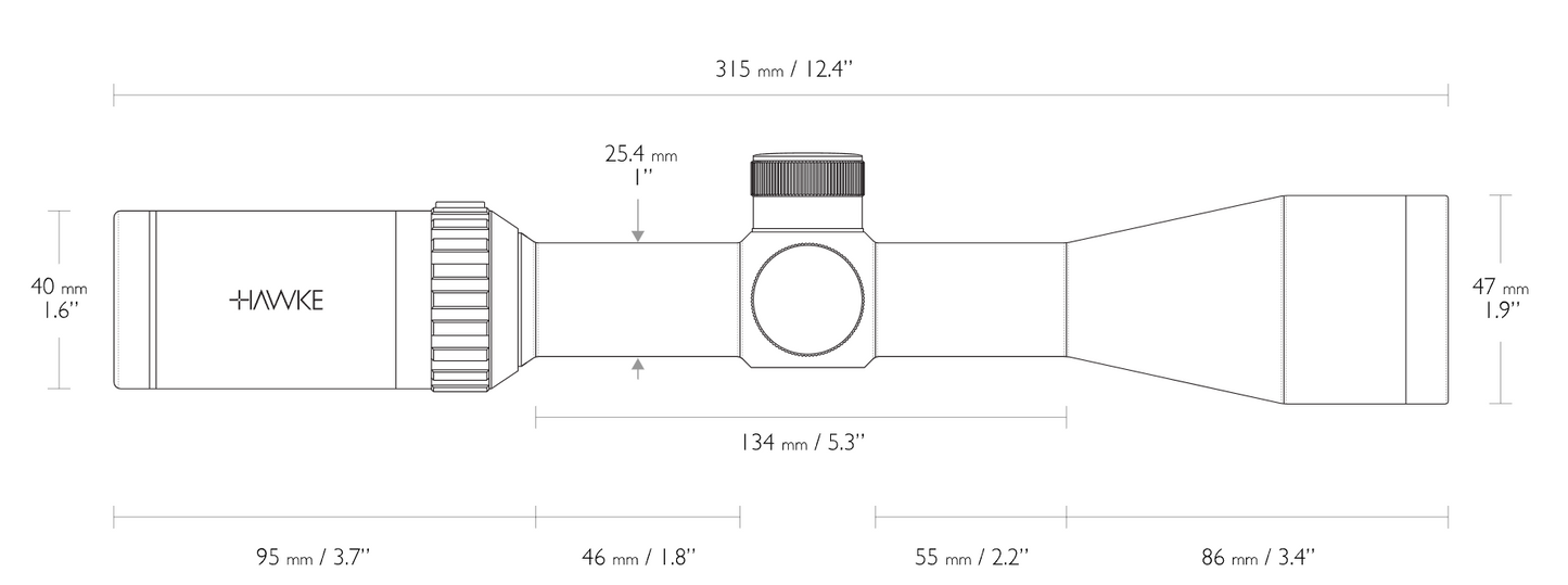 HAWKE Vantage 3-9x40 30/30 Duplex Reticle