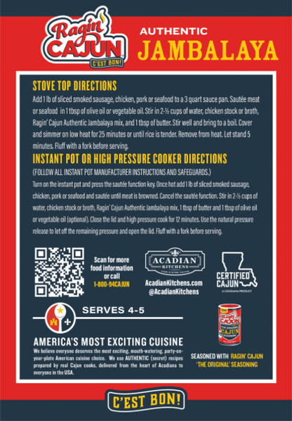 Ragin’ Cajun Authentic Jambalaya