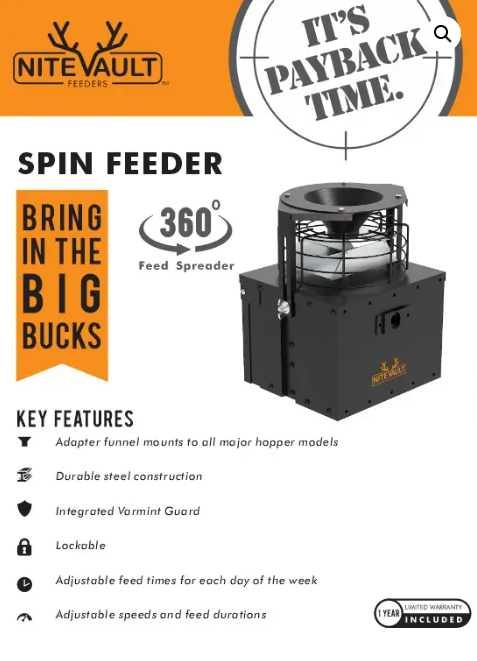 Nite Vault Spin Feeder