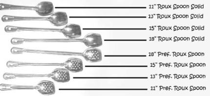 11″ Roux Spoon PREFORATED – Square Tip