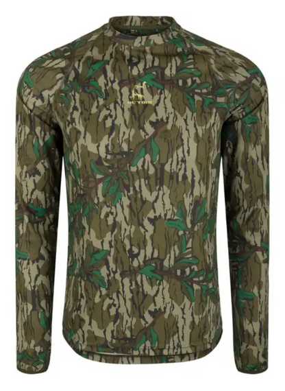 Drake Waterfowl Men‘s Early Bird LS Performance Crew – Greenleaf