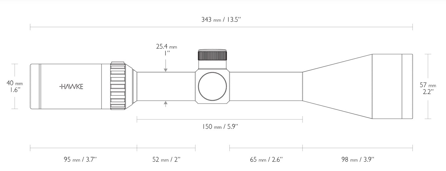 Hawke Vantage IR 3-9x50 L4A Dot Reticle