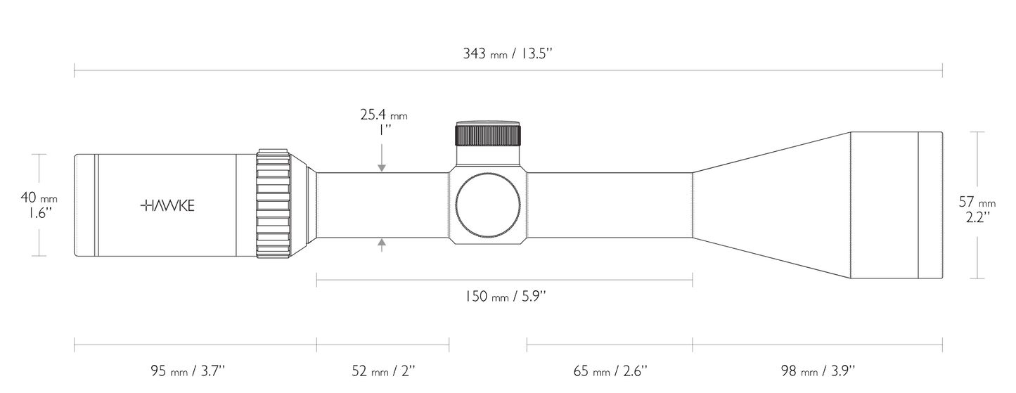 Hawke Vantage 3-9x50 30/30 Duplex Reticle