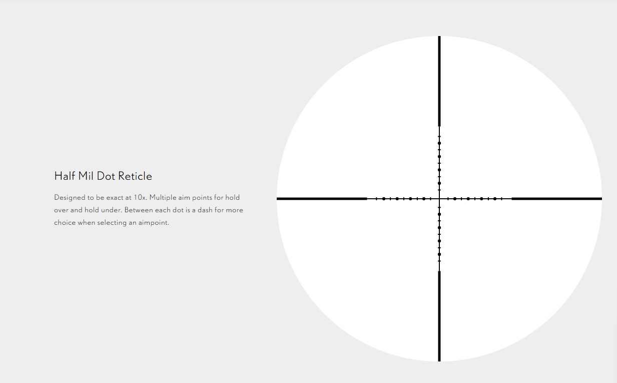 Hawke Vantage SF 3-12x44 Half Mil Dot Reticle