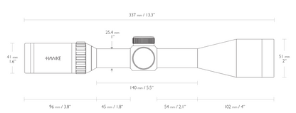 Hawke Vantage SF 3-12x44 Half Mil Dot Reticle