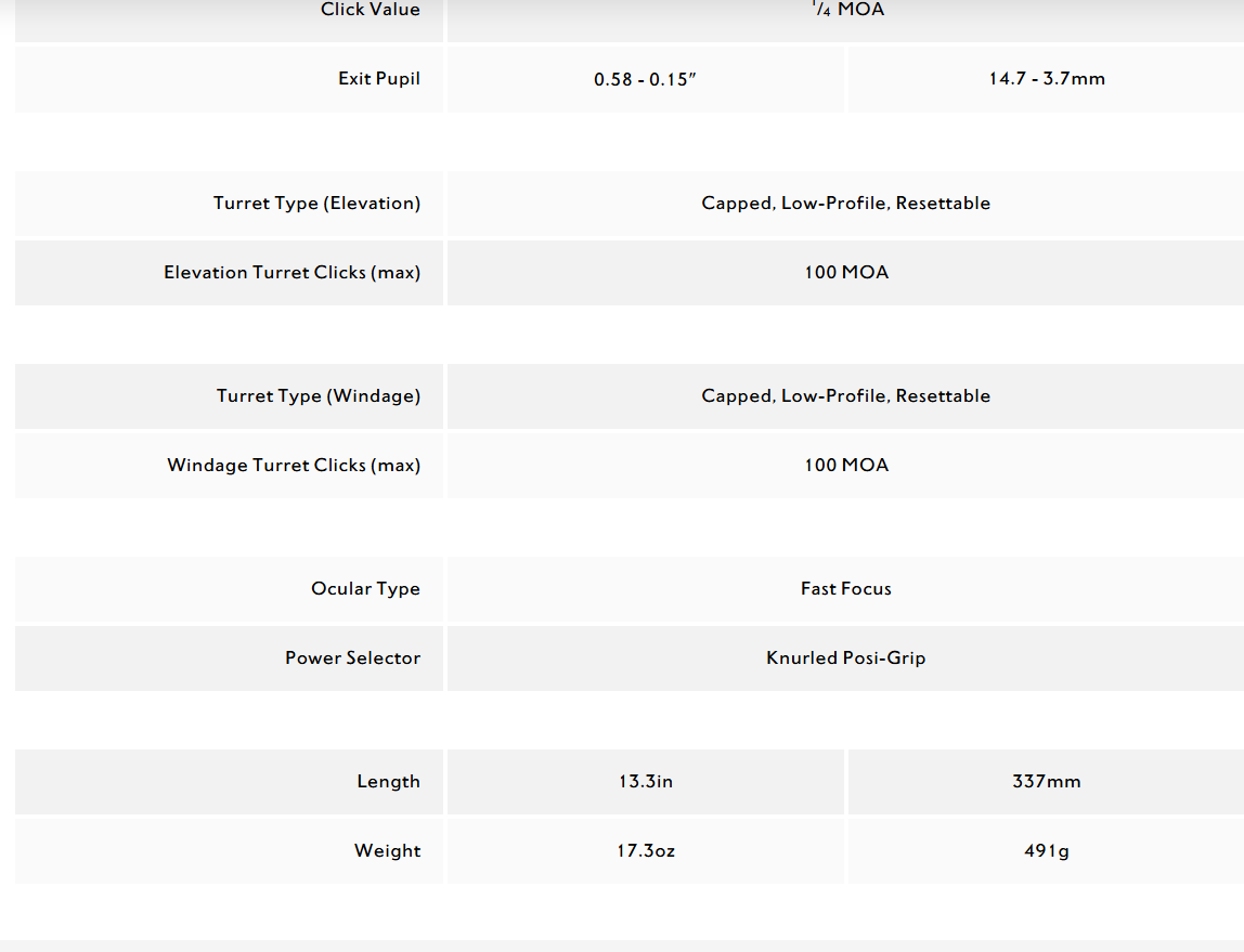 Hawke Vantage SF 3-12x44 Half Mil Dot Reticle
