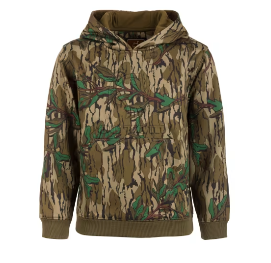 Ol' Tom Embossed Logo Hoodie for Men Mossy Oak Greenleaf