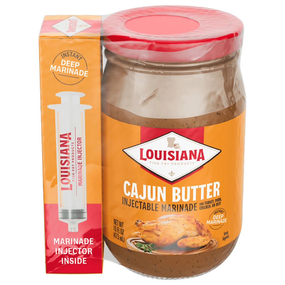 Cajun Butter Marinade with Injector, 16 oz